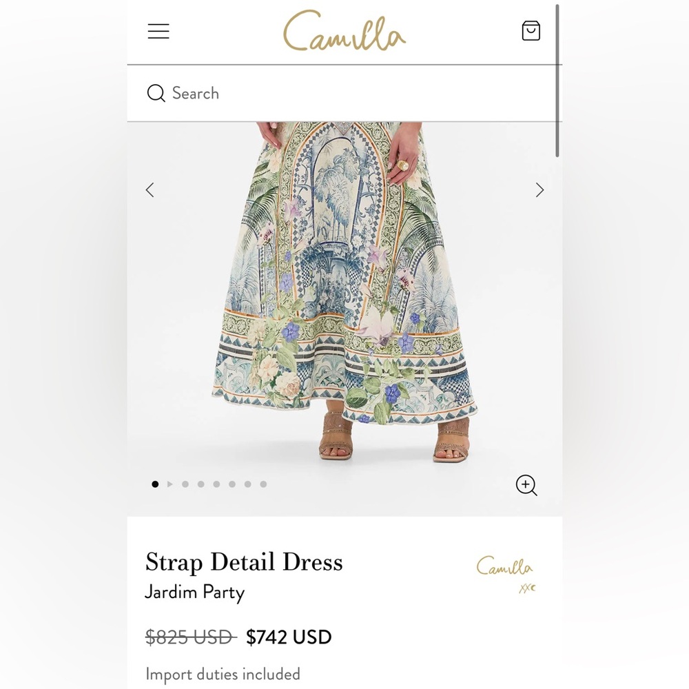 Camilla Jardim Party Silk Linen Blend Maxi Dress